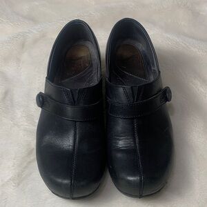 Dansko Black Leather Women's Loafers
